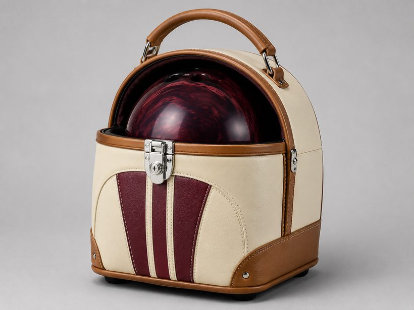 Retro vintage bowling bag with custom embroidered branding