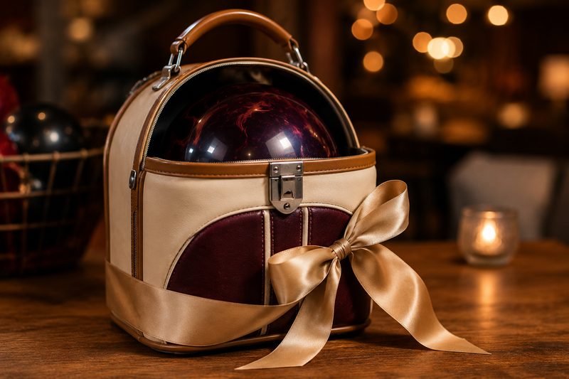 Custom retro bowling bag as a personalized gift