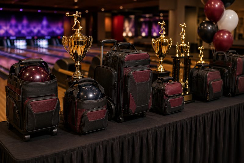 Custom bowling bags as tournament and fundraiser prizes
